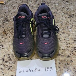 Nike Air Max 720 Black and Neon Sneakers